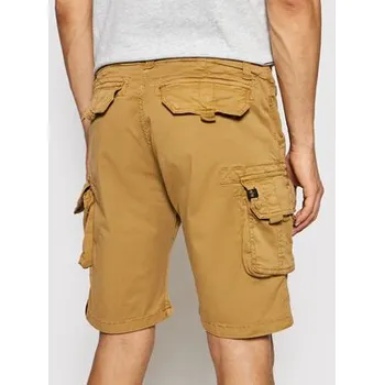 Alpha Industries Šortky z materiálu Crew 176203 Hnědá Slim Fit 36