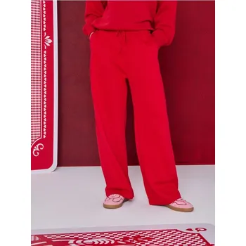 Dámské kalhoty Sinsay - Látkové kalhoty se širokou nohavicí - červená - 786HA-33X - 786HA-33X-XXS