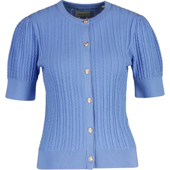 Dámský svetr KARDIGÁN GANT COTTON CABLE SS CARDIGAN PALACE BLUE
