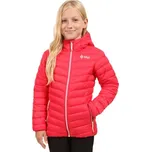 Dívčí zateplená bunda KILPI REBEKI 110 Růžová, Bílá