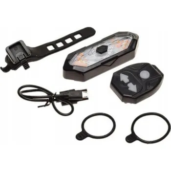 Cyklosvítilna Zadní LED světlo na kolo + blinkry s ovladačem