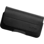 Horizontální kožené pouzdro FIXED Posh se zavíráním, velikost 6XL, černé
