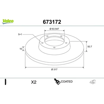 Brzdový kotouč Brzdový kotouč VALEO 673172