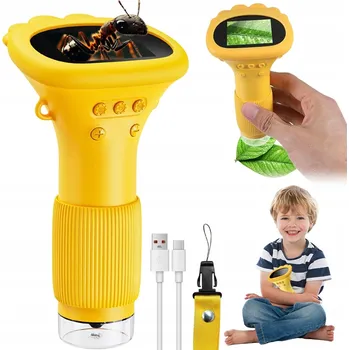 Kapésní digitální optický mikroskop pro děti s LED, 1000x HD zvětšení