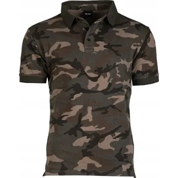 Pánské oblečení Polokošile pánské polotričko maskáčový tričko Mil-Tec Prewash - Woodland M