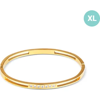 Náramek Pozlacený pevný ocelový náramek JVD SSSB0097XI8GOXL