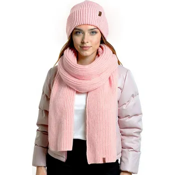 Šála Komplet čepice a šála Vivisence 70113Kmpl Merino Barva: Růžová, Velikost: UNI