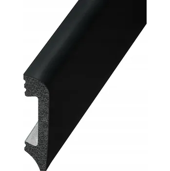 soklová lišta Podlahová lišta Inspirum černá polyuretanová 75 mm x 100 cm