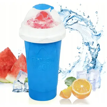 HRNEK NA VÝROBU LEDOVÉ TŘÍŠTĚ, GRANITY, SORBETU A MRAŽENÝCH NÁPOJŮ, MODRÝ, 330 ML