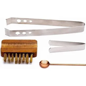 Vonný olej Sada pomůcek pro vykuřování - kleště, kartáček a lžička 4 ks