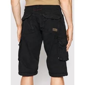 Pánské kraťasy Alpha Industries Šortky z materiálu Jet 191200 Černá Regular Fit 32