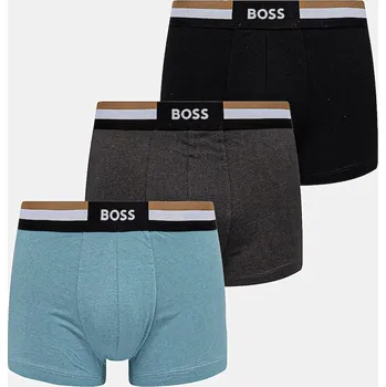 Pánské spodní prádlo Boxerky BOSS Trunk 3P Motion 3-pack 50516542 černá 99E, vel. M