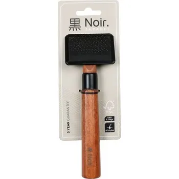 Kartáč pro zvířata EBI NOIR JAPANDI Kartáč k jemnému odstranění podsady a uvolněných chlupů S 18x6x3cm