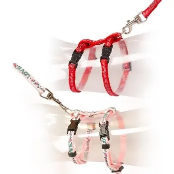 DUVO+ Postroj s vodítkem pro kočky Set LOVE 20-35cm/10mm-125cm MIX