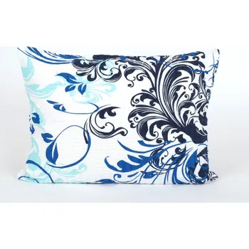 Povlečení Povlak na polštář 60x45 cm, krep - modré ornamenty