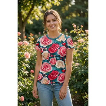 Dámské tričko UTOPY Dámské sportovní tričko rose beauty Velikost: XL