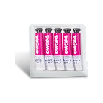 Vodová barva Temperová barva PRIMO, 12ml, 5ks, tm. růžová, tuba