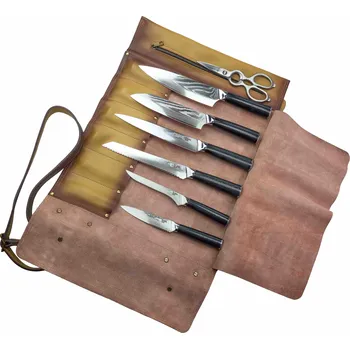 CHZ Sada kuchyňských nožů "BLADES OF PRECISION" s koženým pouzdrem