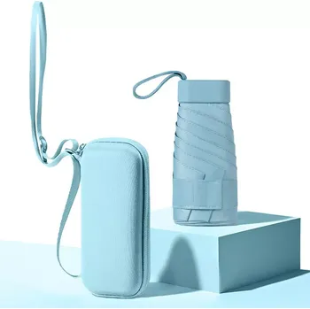 Skládací mini deštník v kabelce Fog Green