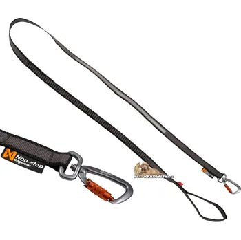 Vodítko pro psa Vodítko Touring Bungee Non-stop Dogwear s amortizérem 2m/2,3cm Šedé