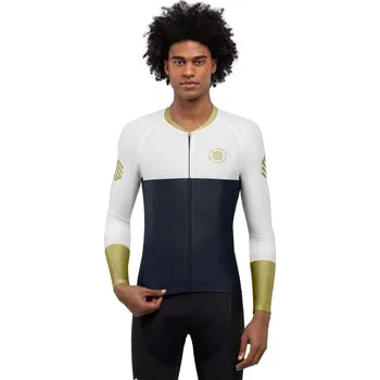 Pánské tričko SIROKO Pánský cyklistický dres s dlouhým rukávem M2 Bavaria XL MODRÁ