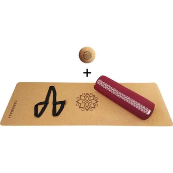 podložka na cvičení SAMARALI Sada na jin jógu - Classic ČERVENÁ