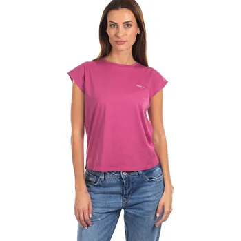 Dámské tričko Pepe Jeans Dámské tričko LORY Barva: růžová, Velikost: XS