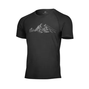 Pánské tričko HILL pánské 100% merino triko - Černá 9090 / XL / Černá