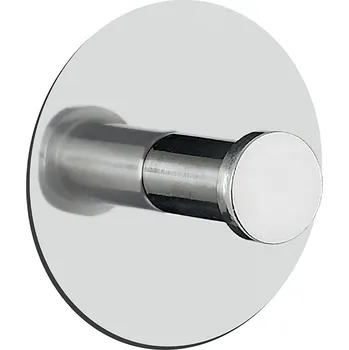 Držák na ručník Spirella kulatý háček na ručníky PUNT-Round, lesklá nerez ocel, samolepící, průměr 60 mm