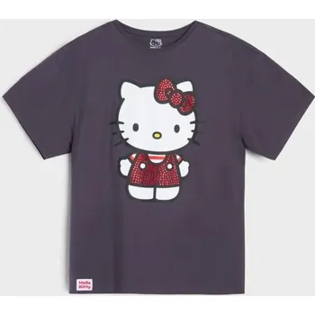 Sinsay - Tričko Hello Kitty - šedá - 738EV-90X - 738EV-90X-158