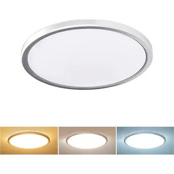 Venkovní osvětlení SOLIGHT LED osvětlení Acate IP54, 24W, 2160lm, 3CCT, 30cm, stříbrná