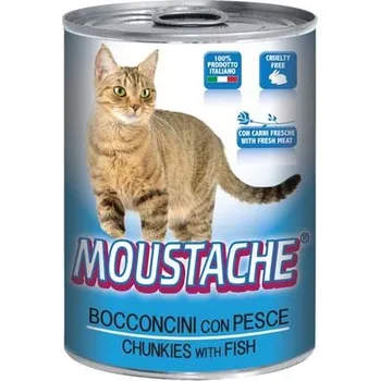 Krmivo pro kočku MONGE MOUSTACHE Cat Chunks ryba 415g pro dospělé kočky