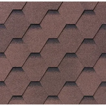 asfaltová šindel Šindel asfaltový IKO 2.0 Superglass Hex 27 Podvojná hnědá ultra 3,0 m2
