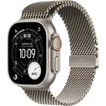 Apple Watch Ultra 3 GPS + Cellular 49mm Natural Titanium Case with Natural Titanium Milanese Loop - Large