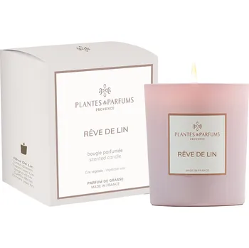 Svíčka Plantes et Parfums de Provence Reve de Lin Vonná svíčka v krabičce, 180 g