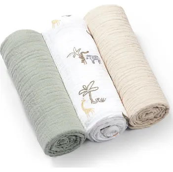 Přebalování BabyOno Mušelínové - super měkké plenky, 3 ks 70x70cm Mátová Baby Ono