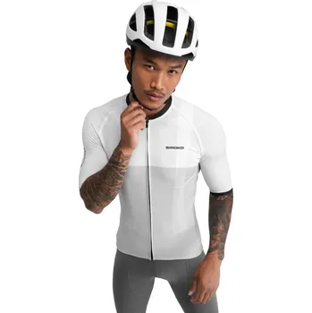 cyklistický dres SIROKO Pánský cyklistický dres s krátkým rukávem M2 Granfondo XS BÍLÁ