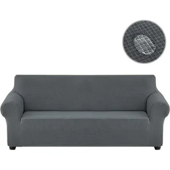 Napínací potah Elastický vodoodpudivý potah na pohovku 190-230 cm světle šedý