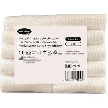 Paul Hartmann AG Obinadlo hydrofilní neelastické, nesterilní – 8 cm × 5 m, balení 10 ks