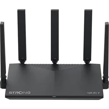 STRONG Wi-Fi 7 router ROUTERBE3600/ Wi-Fi 7/ 3600 Mb/s/ 3x LAN/ 1x WAN/ 5x vnější 3dBi anténa/ černý