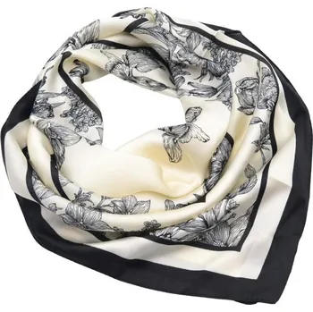 Šátek Šátek - bílý s květinovým vzorem