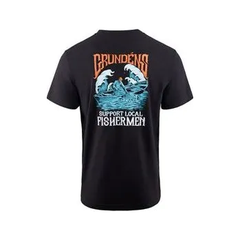 Pánské tričko Grundéns Support Fishermen SS T-Shirt Black Velikost: L