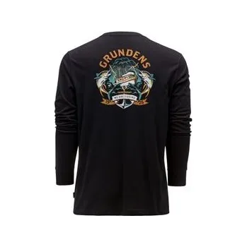 Pánské tričko Grundéns Tuna Tattoo LS T-Shirt Black Velikost: M