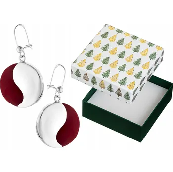 Náušnice Stříbrné Náušnice Závěsná červená kolečka s korálem Velká kolečka Stříbro 925