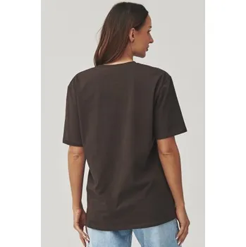 Dámské triko Makadamia C41 - tm. hnědé Tmavě hnědá Uni