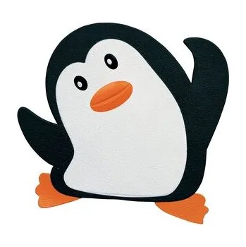 Protiskluzová podložka Spirella protiskluzové přísavky ve tvaru tučňáků, PVC, 5 ks