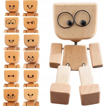 Obraz Dřevěná figurka člověka – zábavná postavička s pohyblivýma nohama