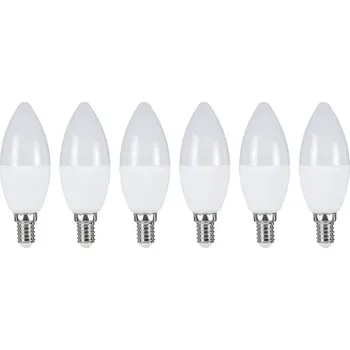 Žárovka 6x LED žárovka svíčka E14 4,2W 470lm 2700K teplá barva