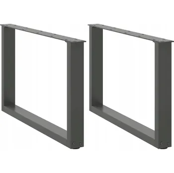 Konferenční stolek Nohy ke konferenčnímu stolku, 2 ks, antracit, 70x(42-43) cm, ocel