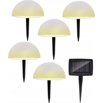 Venkovní osvětlení Grundig Solární LED lampy - polokoule se zemním hrotem, sada 5 ks, 6.6 m